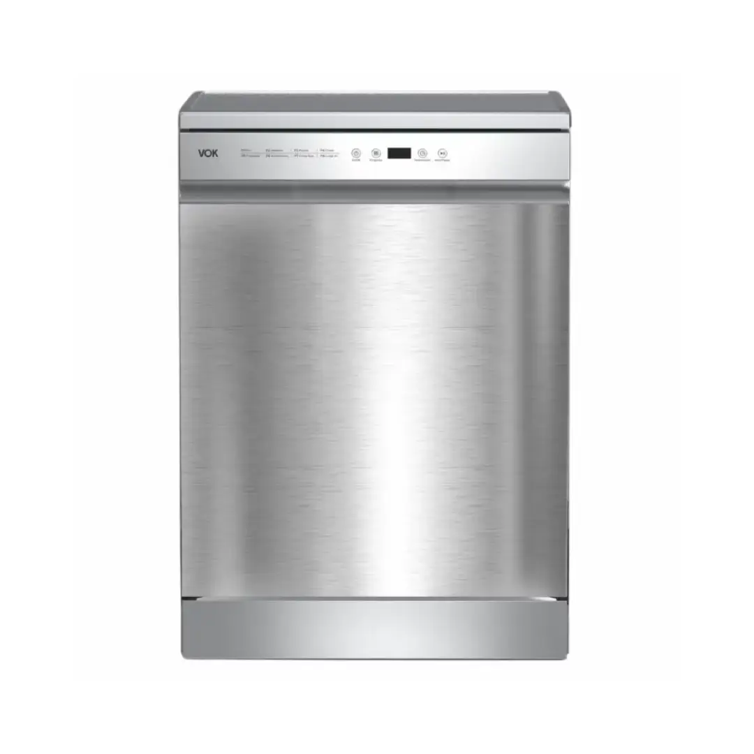 Lavavajillas VOK EVD-14FCSAD en acero inoxidable, con capacidad para 14 cubiertos y 8 programas de lavado eficientes - Electrocash