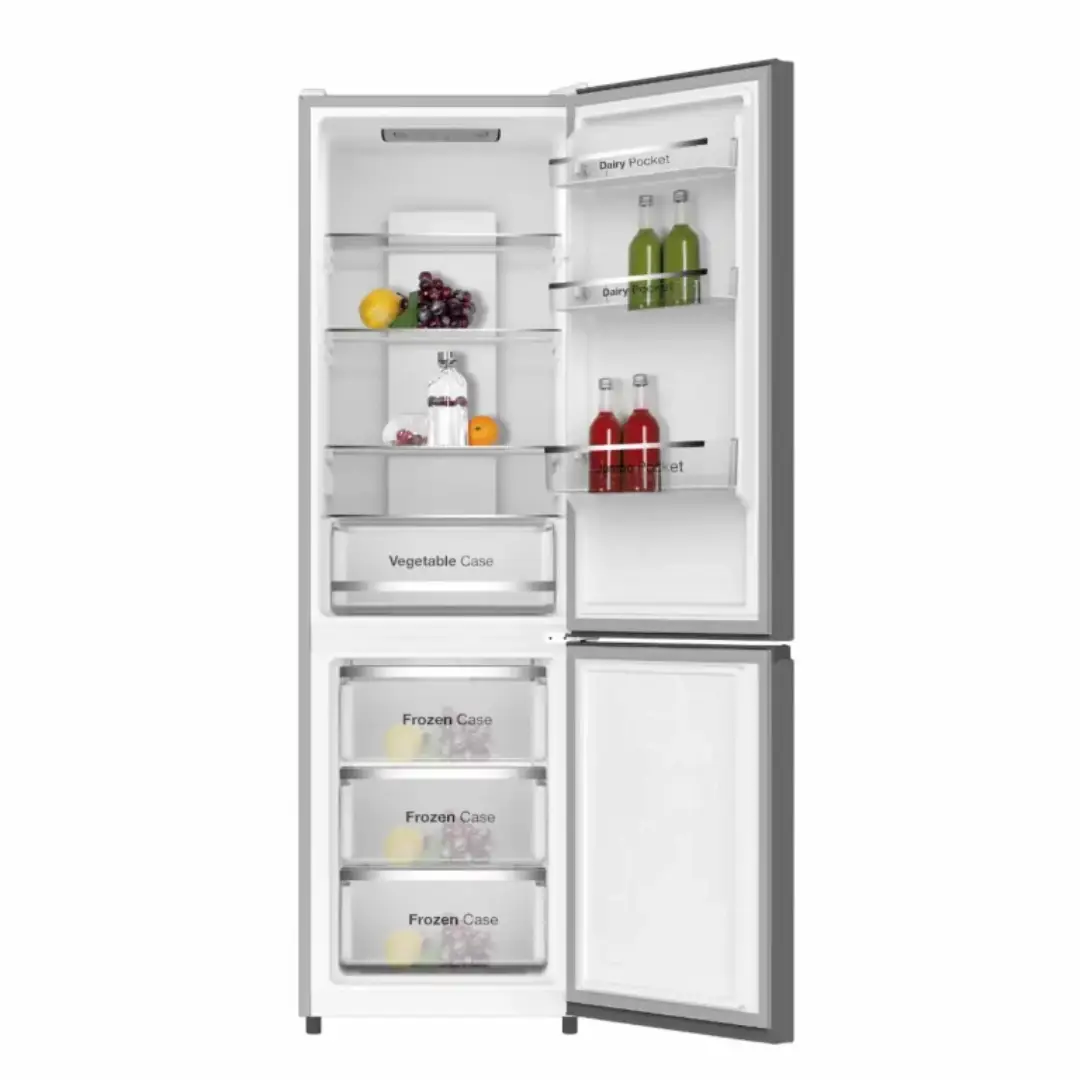 Interior del frigorífico combi VOK EVR-310NEI con distribución óptima y amplio espacio de almacenamiento - Electrocash