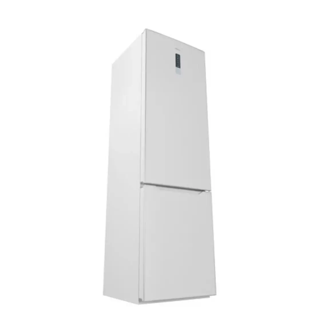 Vista lateral del frigorífico combi Teka NFL-430S, con diseño moderno en color blanco y acabados elegantes - Electrocash