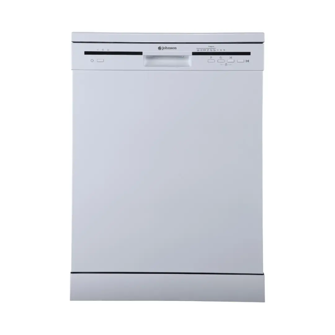 Lavavajillas blanco JWAS-12EW de Johnson con capacidad para 12 cubiertos y 6 programas de lavado, ideal para un uso eficiente en el hogar - Electrocash