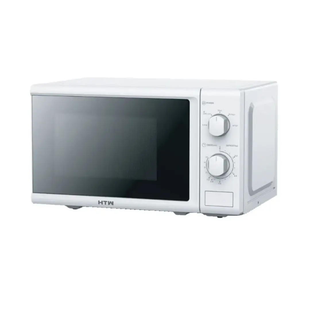 Microondas HTW-MIC700CD6 en color blanco, con 700W de potencia y capacidad de 20 litros, diseño compacto y funcional - Electrocash