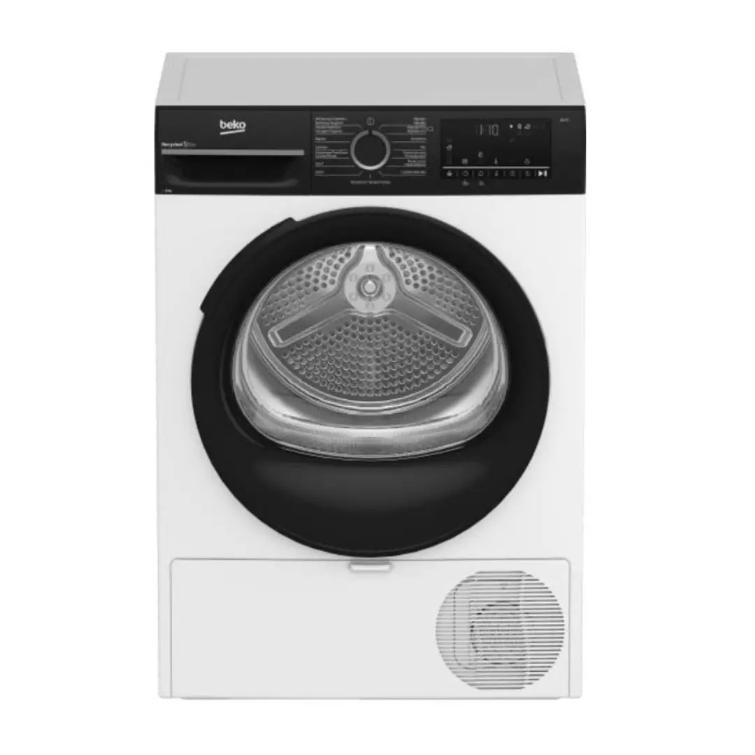 Secadora Beko BM3T-48249W en color blanco, con capacidad de 8 kg, tecnología de bomba de calor y eficiencia energética A+++ - Electrocash
