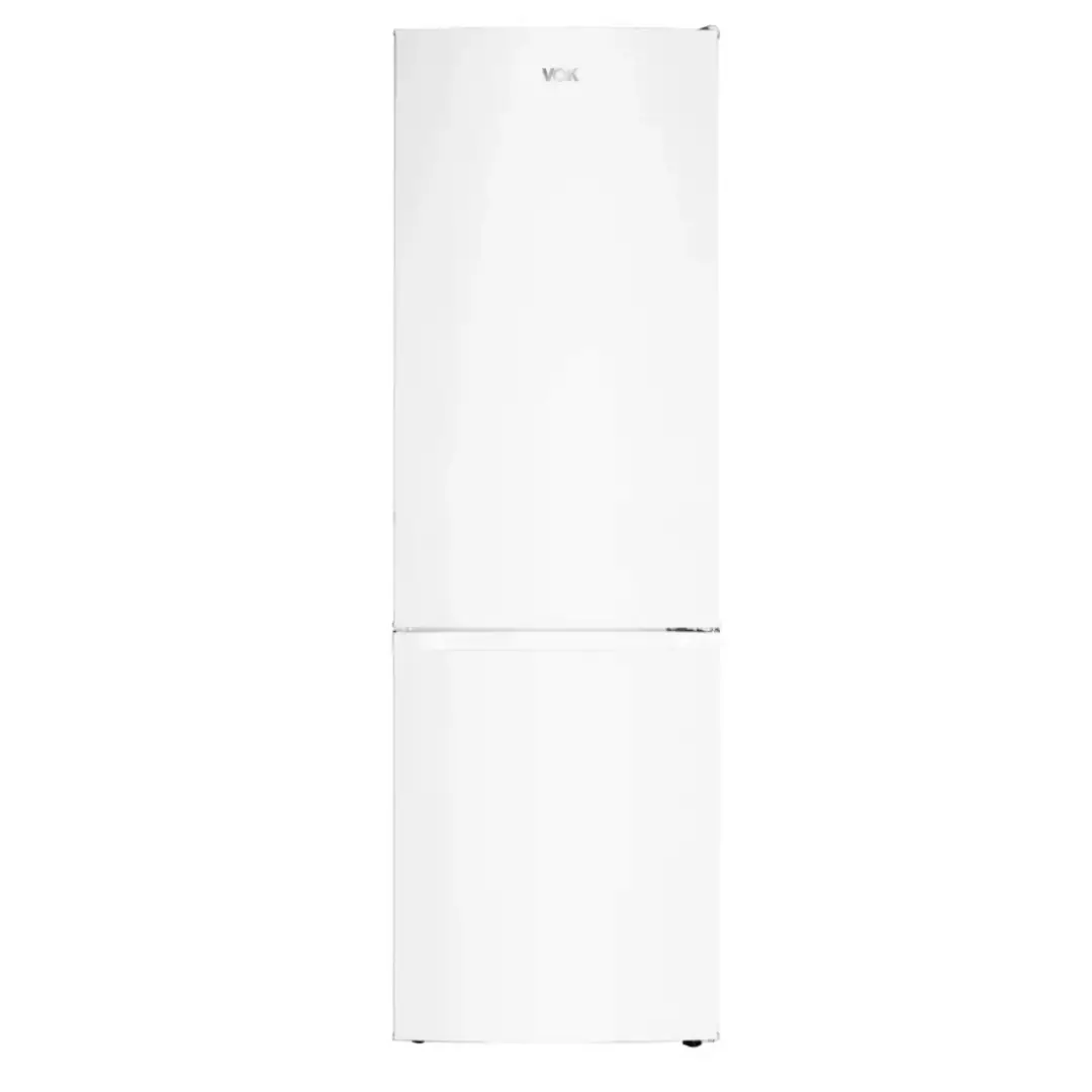 Frigorífico combinado VOK EVR-244DEW en color blanco, con una altura de 180 cm y clasificación energética E, ideal para mantener los alimentos frescos de manera eficiente - Electrocash