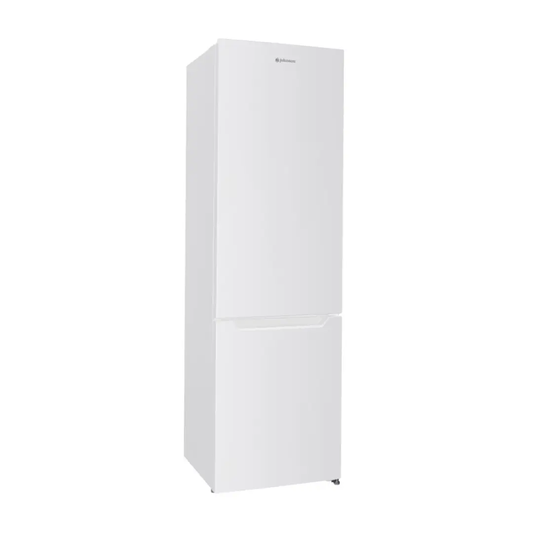 Combi Johnson JRC-200ENW de color blanco, con sistema No Frost y dimensiones de 201x60 cm, ideal para mantener los alimentos frescos por más tiempo - Electrocash