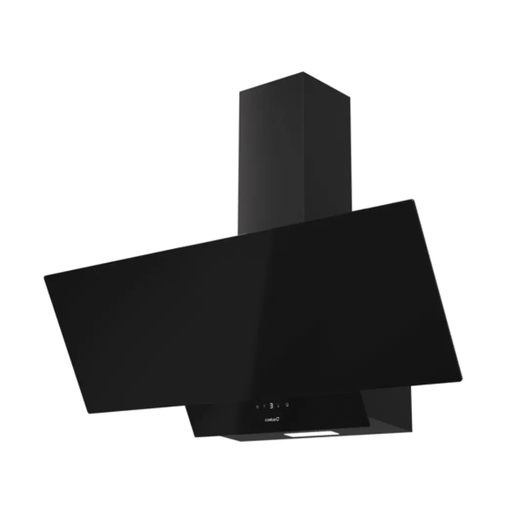 Campana extractora decorativa vertical CATA JUNO-9000GBK de 90 cm, en color negro y con eficiencia energética A+, ideal para cocinas modernas - Electrocash