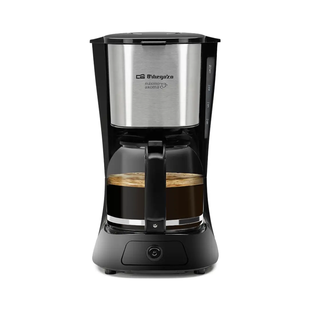 Cafetera de goteo Orbegozo CG-4515 con capacidad para 15 tazas, 900W de potencia y diseño en acero inoxidable, perfecta para el café diario en casa u oficina - Electrocash