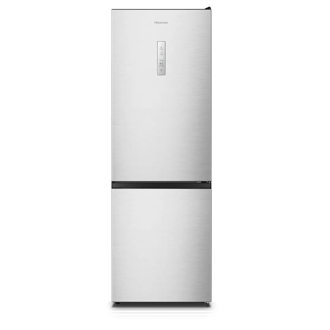 Frigorífico combi Hisense RB-372N4CCD en acero inoxidable, con capacidad de 292 litros y display digital integrado, diseño moderno y funcional - Electrocash