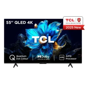 Televisor TCL 55P7K de 55 pulgadas con panel QLED 4K UHD, Google TV, Dolby Vision y diseño moderno sin marcos - Electrocash