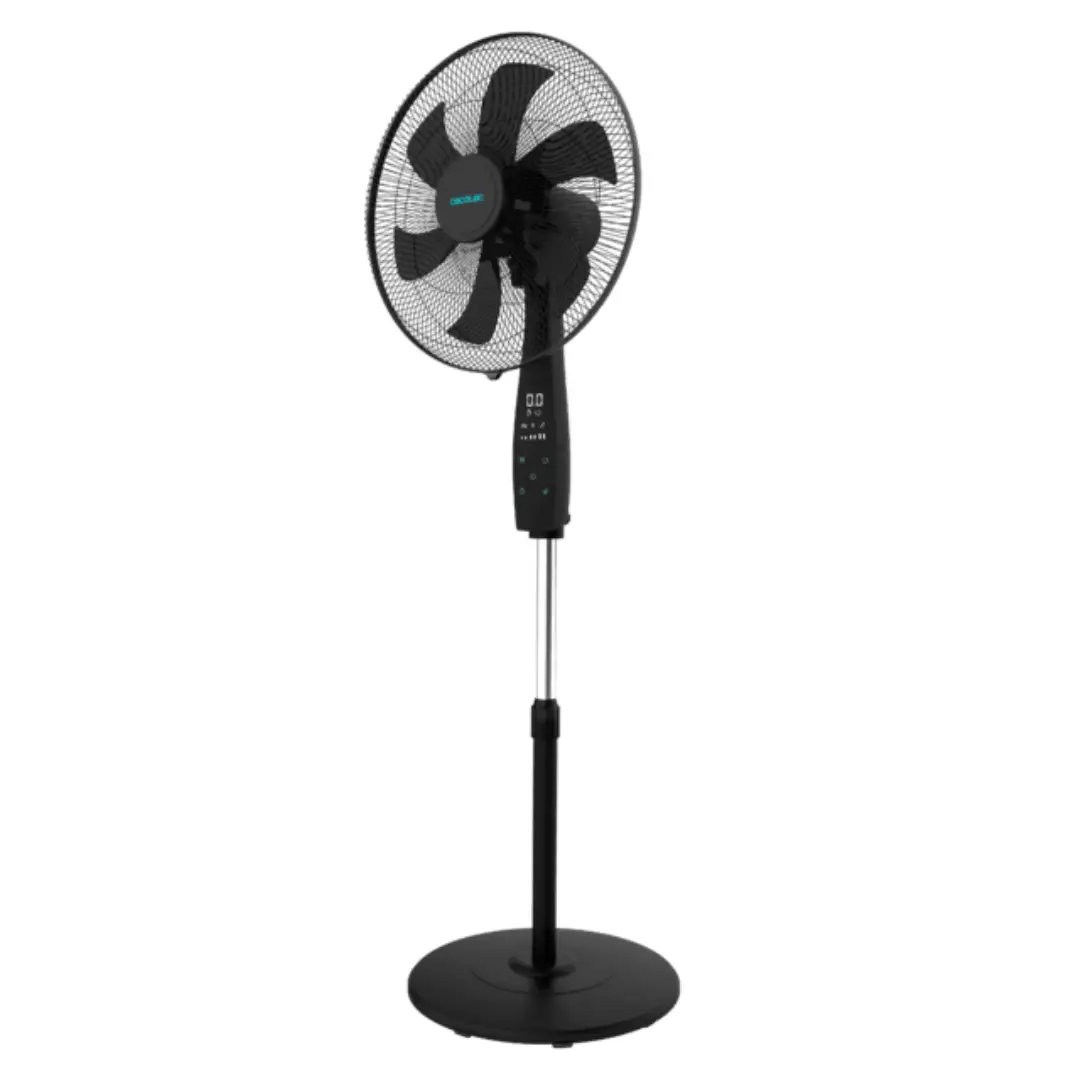 Ventilador de pie Cecotec EnergySilence Smart con 70W de potencia, pantalla LED, mando a distancia y diseño de 45 cm para una ventilación eficiente – Electrocash