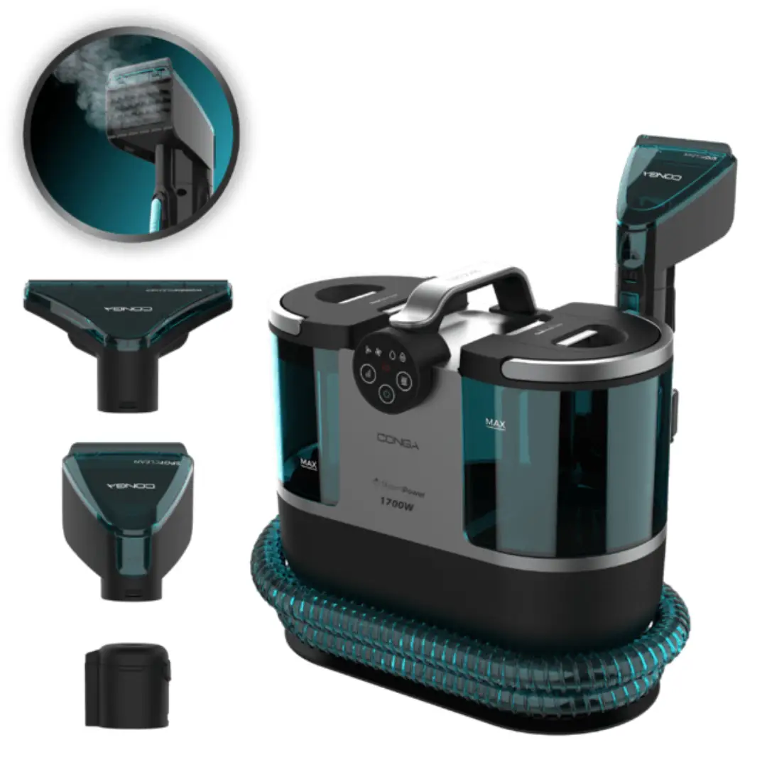 Aspirador de tapicería Cecotec 7000 Carpet&Spot Clean Steam XXL con 1700W de potencia y función de vapor, diseñado para una limpieza profunda y completa – Electrocash
