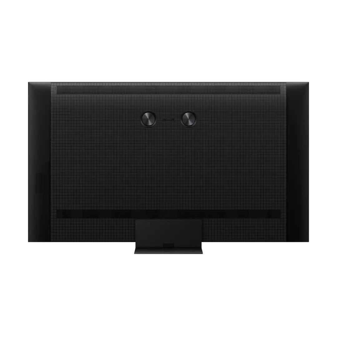 Vista trasera del televisor TCL 65C7K, destacando sus puertos de conexión, sistema de ventilación y acabado en color oscuro – Electrocash