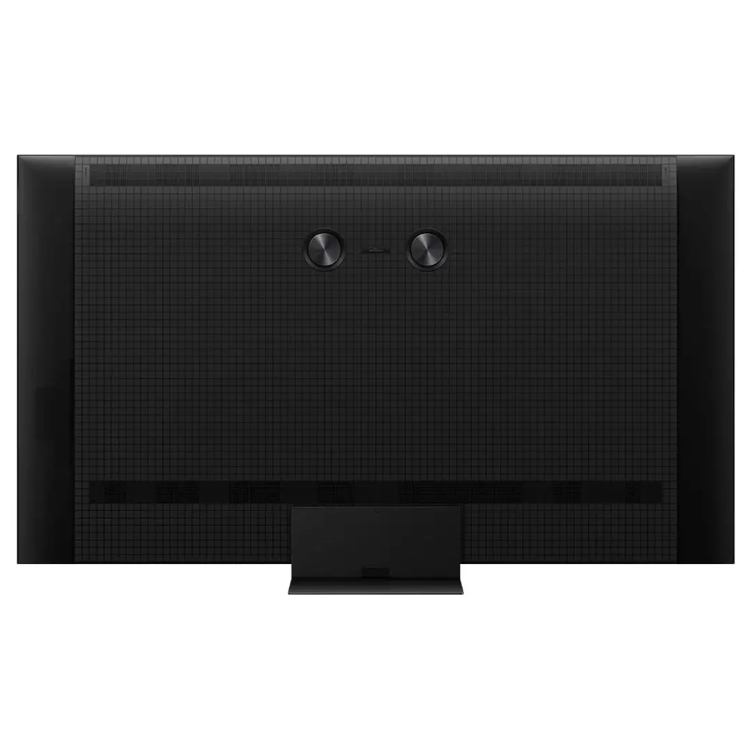 Parte trasera del TCL 85C7K mostrando las conexiones HDMI, USB y su estructura robusta y bien ventilada – Electrocash
