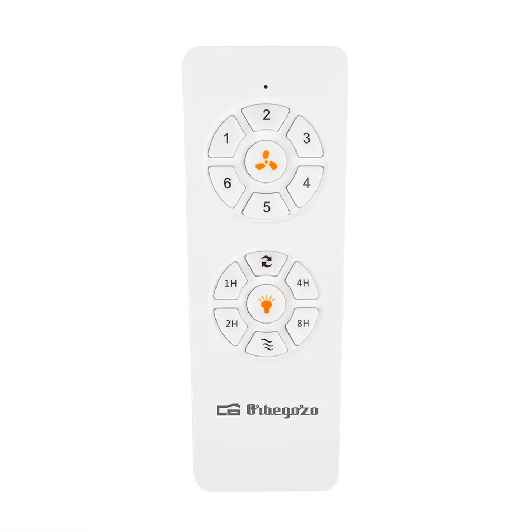 Mando a distancia del ventilador de techo Orbegozo CP 114132 DC con control de velocidades y luz – Electrocash