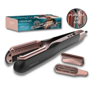 Imagen principal de la plancha de pelo Aire 2 en 1 Cecotec, con motor brushless de 106,000 RPM y temperatura de hasta 150ºC para un cabello perfectamente liso o con volumen – Electrocash