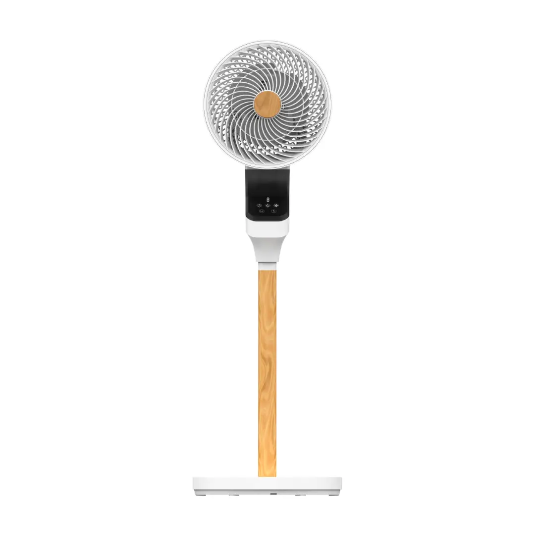 Ventilador de pie Bizancio Blanco Abrila con motor de 50W, 3 aspas, 3 velocidades y display LED, ideal para refrescar cualquier espacio con estilo y tecnología – Electrocash