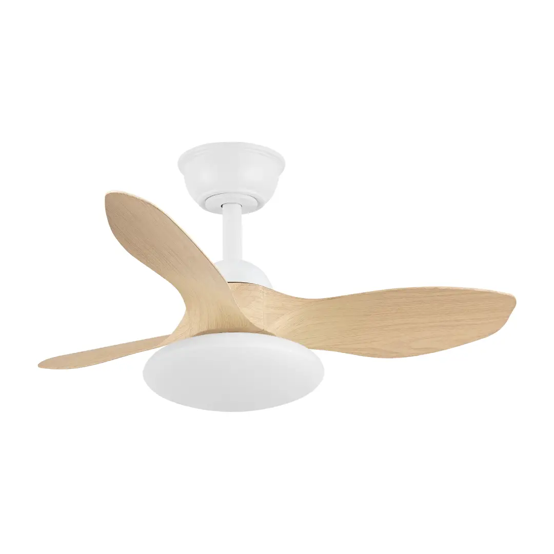 Ventilador de techo Hayate Cuero Abrila con motor DC de 48W, 120 cm de diámetro y luz LED integrada, ideal para decorar y refrescar tu espacio | Electrocash