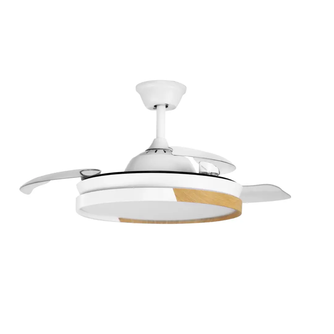 Imagen principal del ventilador de techo Emperador Blanco Abrila de 108 cm con aspas extendidas y luz LED regulable – Electrocash
