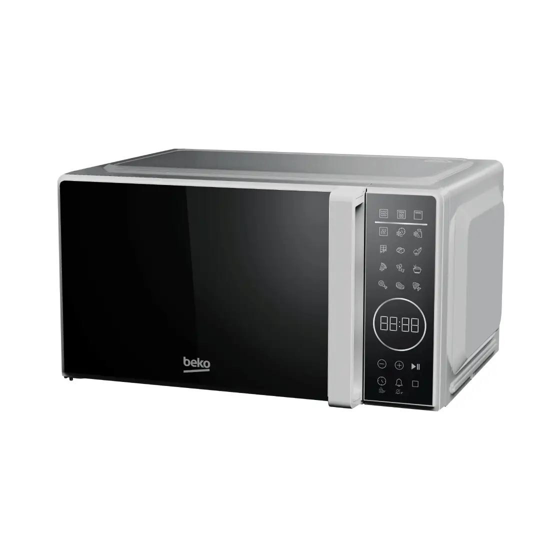 Microondas Beko MGC-20130SFB en color gris con grill, capacidad de 20 litros y diseño de libre instalación – Electrocash