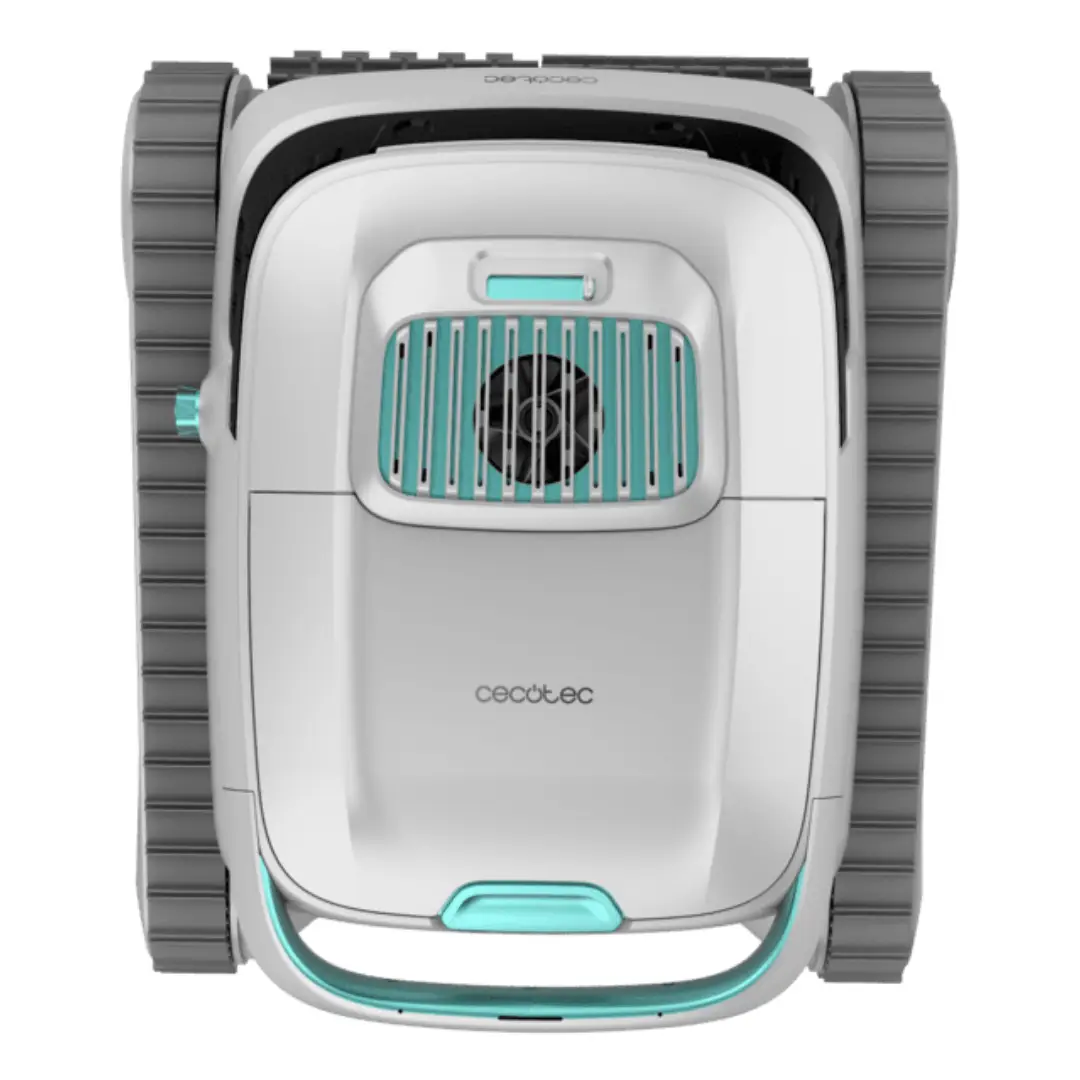 Vista superior del robot limpiapiscinas Cecotec Pooldroid 5000 mostrando su diseño compacto y accesible – Electrocash