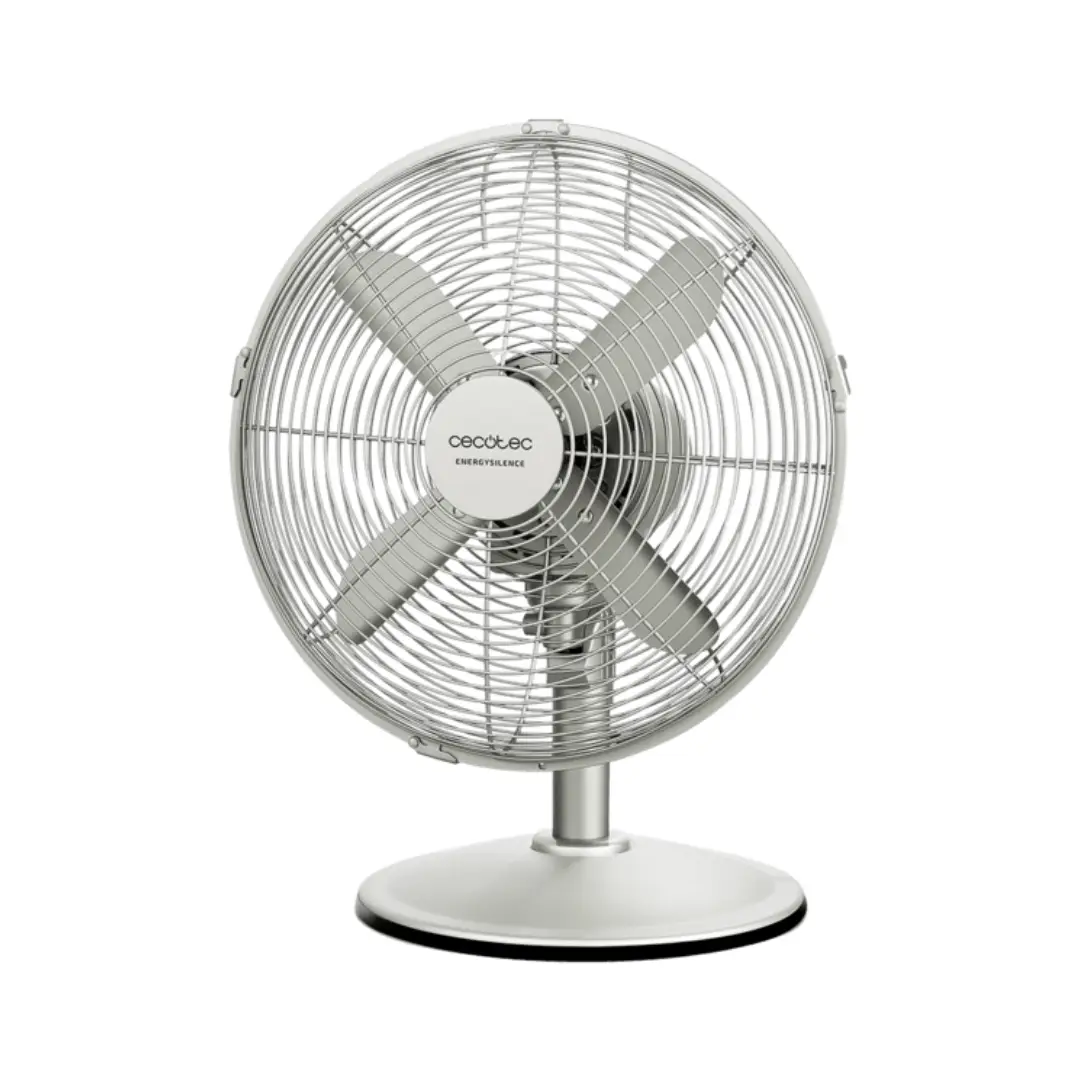 Ventilador de sobremesa Cecotec SteelDesk 610 con 40W de potencia, 3 velocidades y diseño de 12 pulgadas en acabado metálico – Electrocash