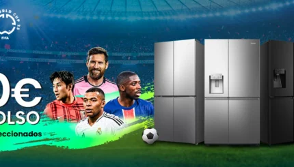 Cabecera web promoción Hisense hasta 300€ por tu frigorífico 2025 - Electrocash
