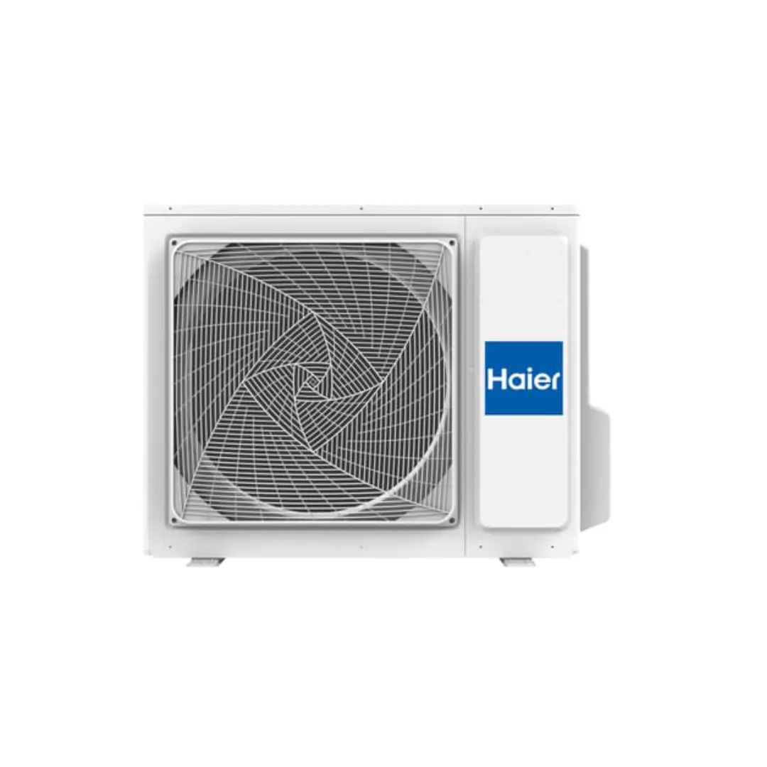 Imagen de la unidad exterior del sistema Haier TIDE R con eficiencia energética y bajo nivel sonoro