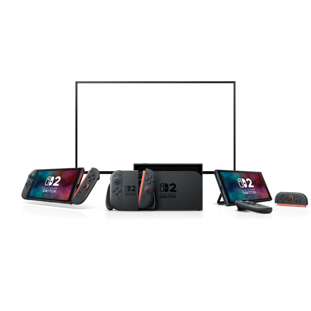 Imagen demostrando los tres modos de juego de la Nintendo Switch 2: televisión, sobremesa y portátil – versatilidad total en Electrocash
