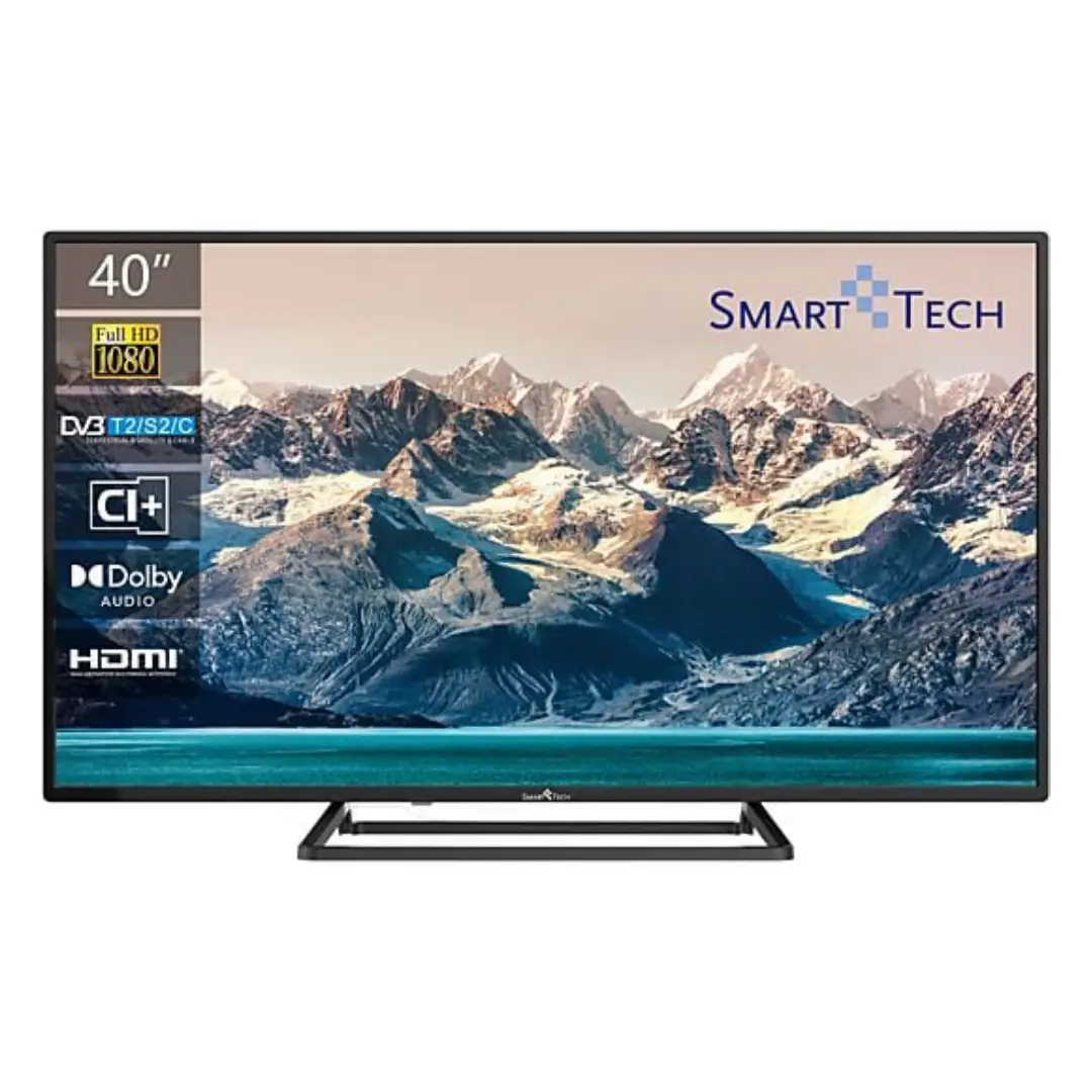 Imagen frontal del televisor SMART TECH LED 40FN10T3 de 40 pulgadas con resolución Full HD y diseño moderno – Electrocash