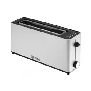 Vista principal del tostador ELCO PT-1079B con diseño compacto, ranura larga y funciones de recalentamiento – Electrocash