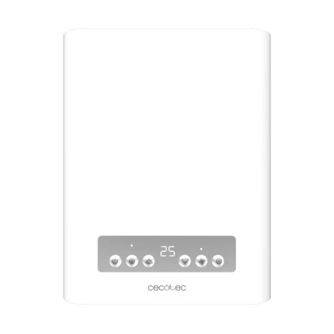 Detalle del panel LED del aire acondicionado portátil Cecotec ForceClima STY 08162 | Controles táctiles visibles | Electrocash