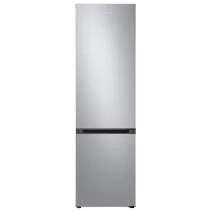 Imagen frontal del frigorífico combi Samsung RB-38C603DSA/EF en acero inoxidable, diseño elegante con tirador integrado – disponible en Electrocash