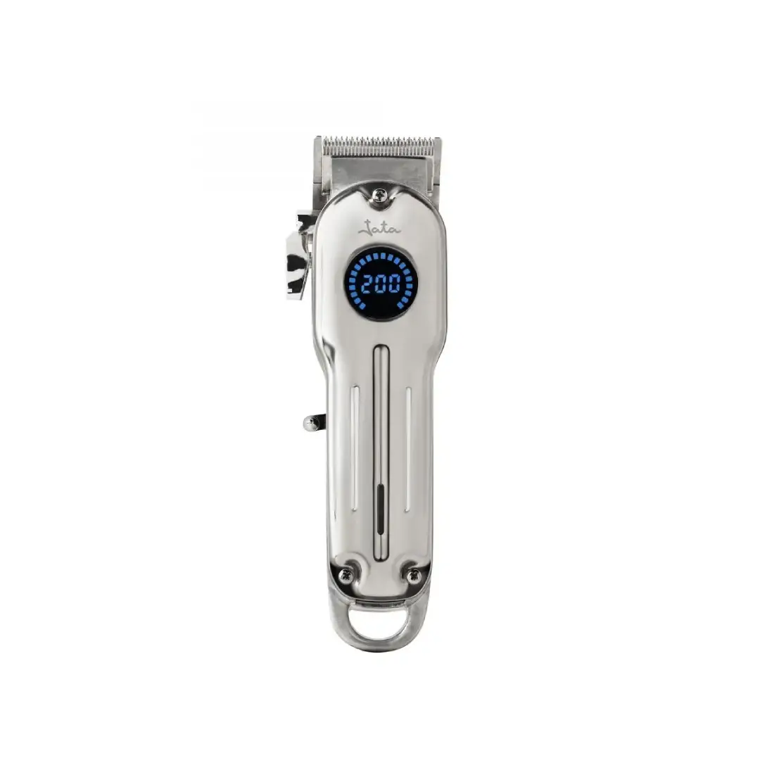 Vista frontal del cortapelos JATA JBCP-4000 con diseño profesional e inalámbrico – disponible en Electrocash