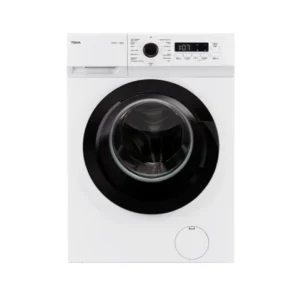 Imagen frontal de la lavadora TEKA WMK-40840 en color blanco con puerta amplia y diseño moderno – disponible en Electrocash