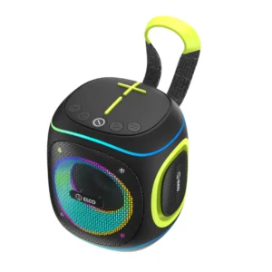 Altavoz Bluetooth ELCO PA-70 con potencia de 10W, luces LED multicolor, radio FM integrada y función TWS para emparejamiento inalámbrico – Electrocash
