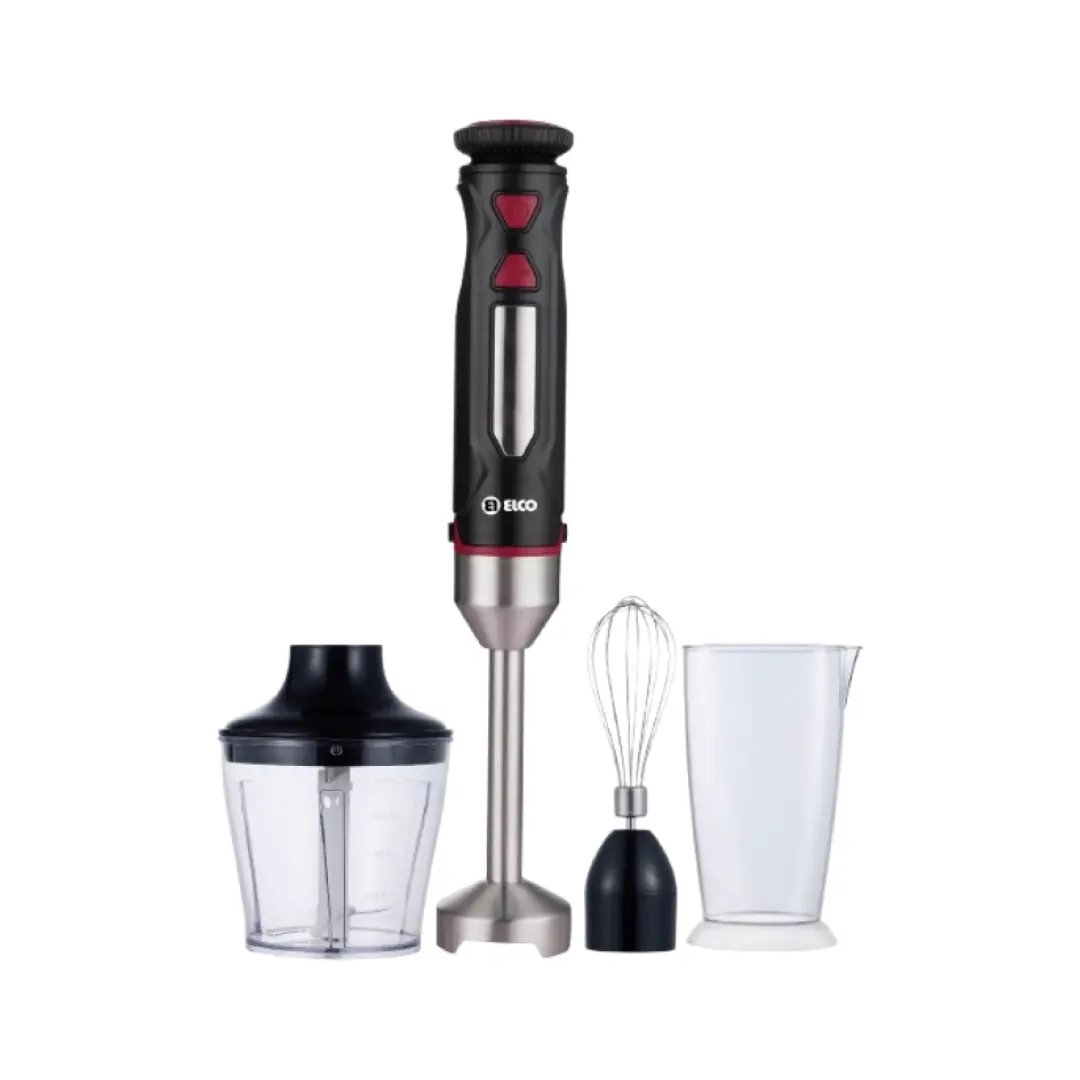Batidora de mano ELCO PB-4446-4 con motor potente de 1500W y accesorios completos para preparar recetas fáciles – Electrocash