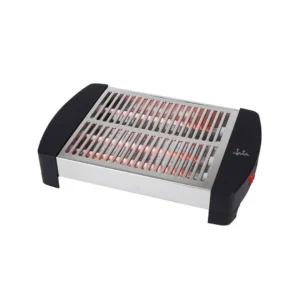 Vista frontal del tostador plano JATA TT-589 con gran superficie de tostado y 4 lámparas de cuarzo – Electrocash