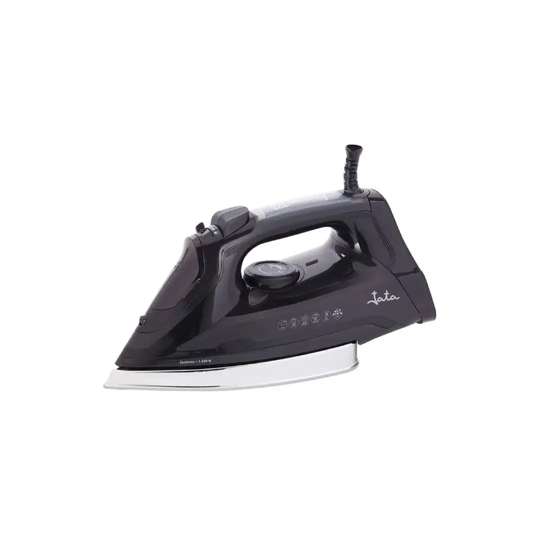 Vista principal de la plancha de vapor JATA PL-622C con suela cerámica y diseño ergonómico – Electrocash