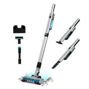 Imagen principal del aspirador escoba Cecotec Scoba 2100, ligero de 1 kg, con potencia de 210 W, succión de 20 kPa y diseño 2 en 1 para aspirar suelos y superficies elevadas.