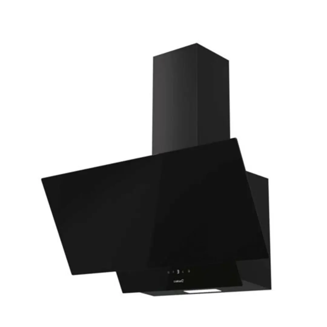 Imagen principal de la campana decorativa vertical Cata Juno-7000GBK negra de 70 cm, con diseño elegante y gran capacidad de extracción.