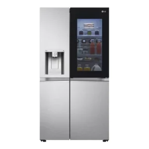 Frigorífico americano LG GSXV-90MBAE con 4 puertas, 635 litros, tecnología Inverter Linear, InstaView y dispensador de agua y hielo. Imagen principal para Electrocash.