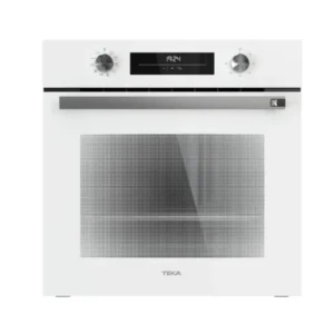 Imagen principal del horno multifunción TEKA HSB-6350WH en cristal blanco, con 9 programas, display LED y eficiencia energética A+.