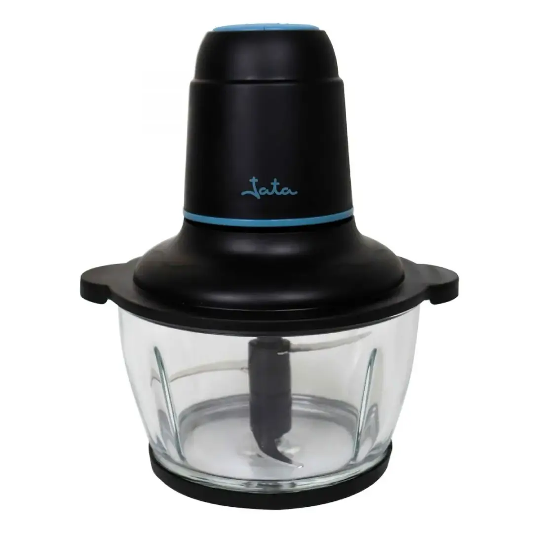 Imagen principal de la picadora JEPC-1250 Jata mostrando su diseño compacto y su capacidad de 1,5 litros, ideal para picar alimentos de forma rápida y eficiente.