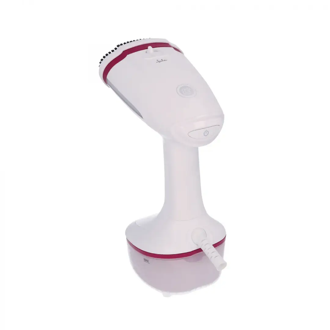 Vista trasera de la plancha vertical Jata JEPL-7000 mostrando su depósito de 300 ml y diseño ergonómico para un uso cómodo en el hogar.