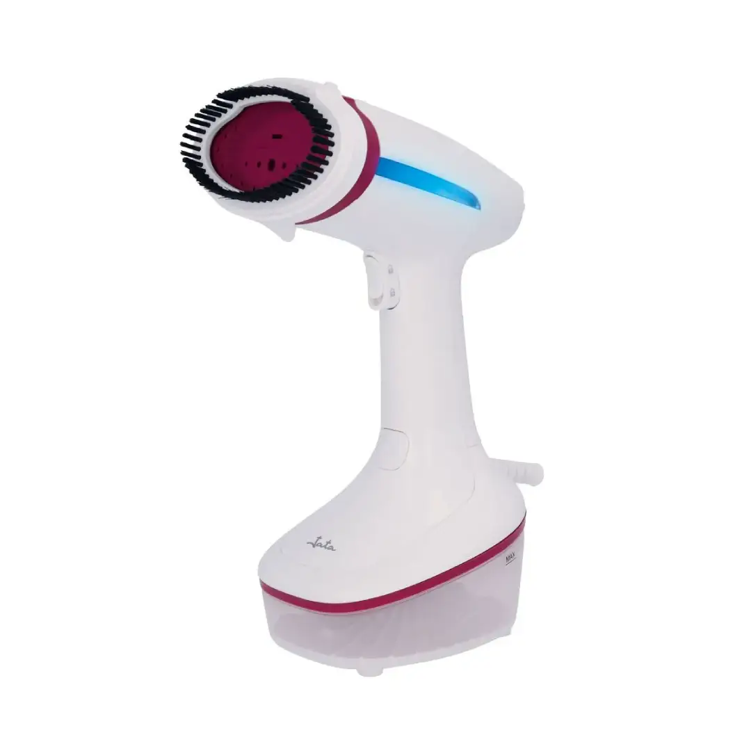 Imagen principal de la plancha vertical Jata JEPL-7000 con 1630 W de potencia, depósito de 300 ml y sistema de calentamiento rápido para un planchado eficaz y sin arrugas.