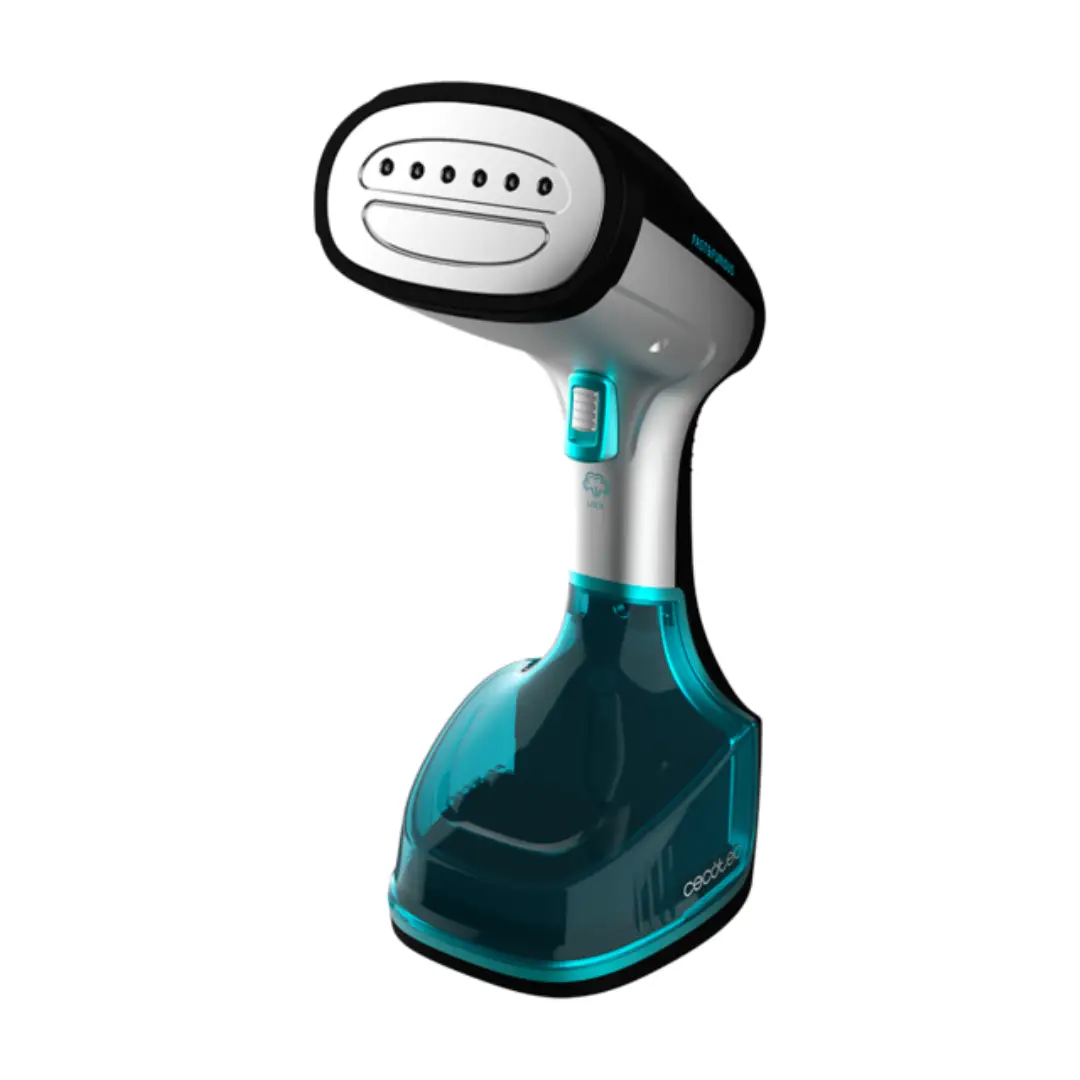 Imagen principal de la plancha vertical Cecotec Force 4020 mostrando su diseño moderno y potencia de 1400 W, ideal para un planchado rápido y uniforme con vapor continuo de 25 g/min.