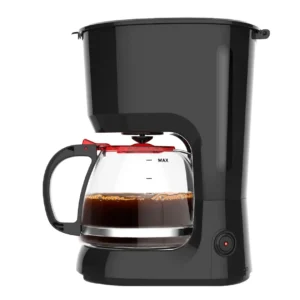 Imagen frontal de la cafetera de goteo Solac CF-4036 Coffee 4 You en color negro, con capacidad para 12 tazas y potencia de 750W, ideal para preparar café fresco y aromático para toda la familia, disponible en Electrocash.