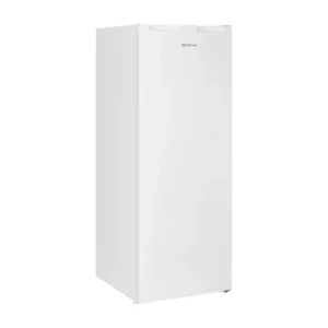 Imagen frontal del congelador vertical Johnson JRZ-145ENW en color blanco, con capacidad de 161 litros, tecnología Total No Frost y 144 cm de altura, disponible en Electrocash.