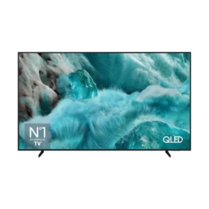 Imagen frontal del televisor QLED Samsung TQ-75Q7FAAUCXXC de 75 pulgadas, con resolución 4K HDR10+ y Smart TV, ideal para una experiencia de imagen inmersiva, disponible en Electrocash.