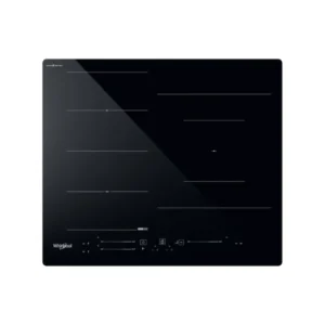 Imagen frontal de la placa de inducción Whirlpool WF-S9860 CPNE, con 3 zonas Flex, potencia de 7,2 kW y zona doble de 28 cm, disponible en Electrocash.