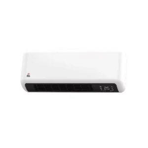 Imagen frontal del split cerámico de baño Cecotec TS-20 FM, con potencia de 2000W, diseño compacto y mando a distancia incluido para un control fácil y seguro, disponible en Electrocash.